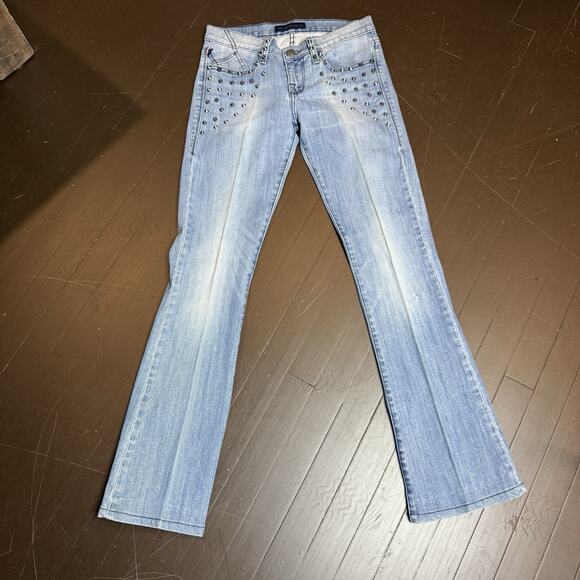 Rock & Republic Kasandra Women’s Studded Light Wash Jeans 6M Bootcut Designer - Picture 2 of 13